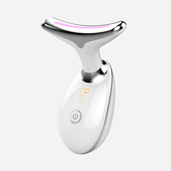 Masajeador facial de belleza, dispositivo facial de microcorriente de belleza ondulada para el acné de 7 colores, dispositivo de belleza para reafirmar la piel del rostro y cuello,