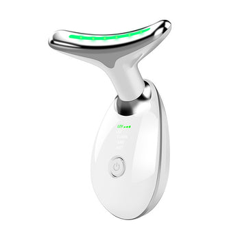 Masajeador facial de belleza, dispositivo facial de microcorriente de belleza ondulada para el acné de 7 colores, dispositivo de belleza para reafirmar la piel del rostro y cuello,