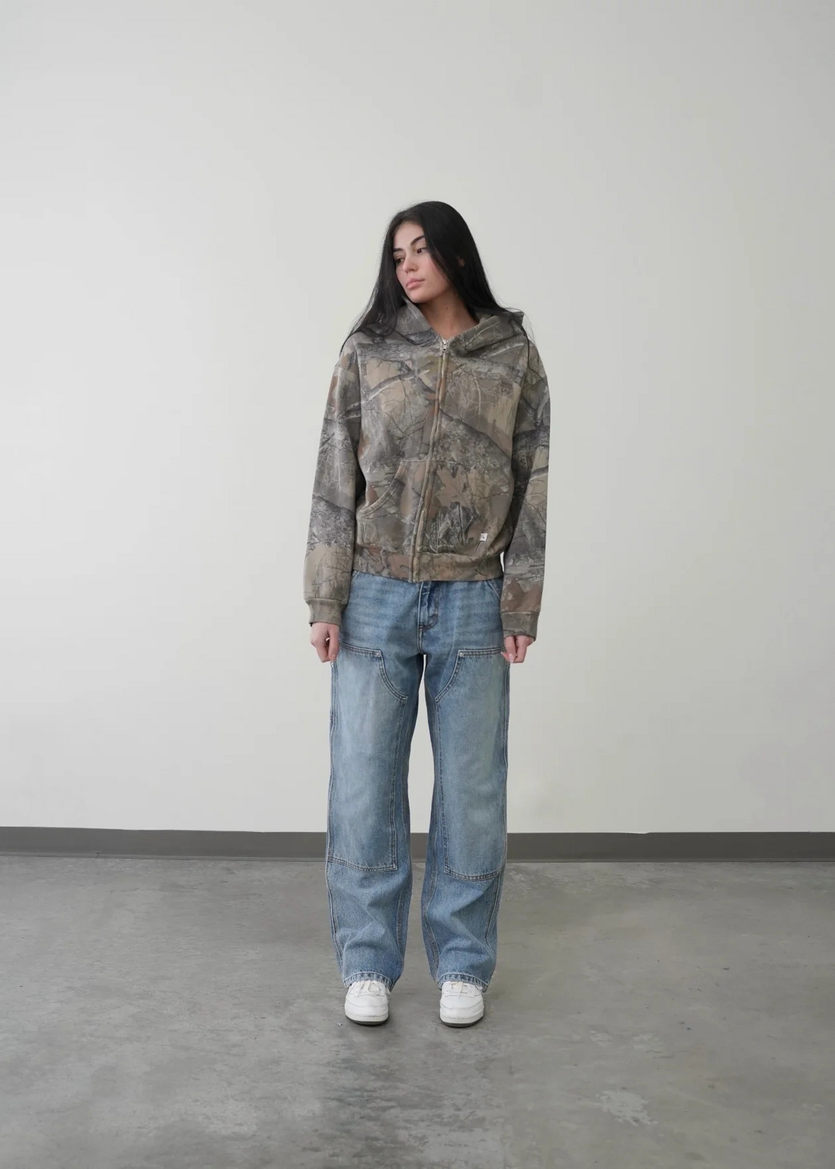 Sudadera urbana retro camuflaje
