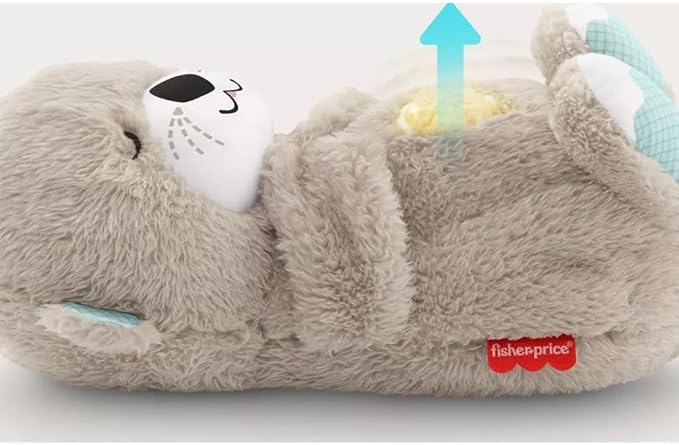 Máquina de sonido Lontra Acurrúcate y Tranquiliza Juguete de peluche portátil para bebé con detalles sensoriales música luces y movimiento rítmico de respiración