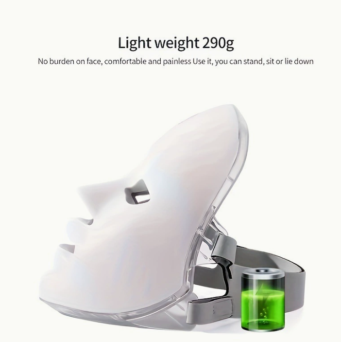 Mascarilla facial de terapia LED para el rejuvenecimiento de la piel