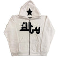 Sudadera con capucha y cremallera con estampado de estrellas
