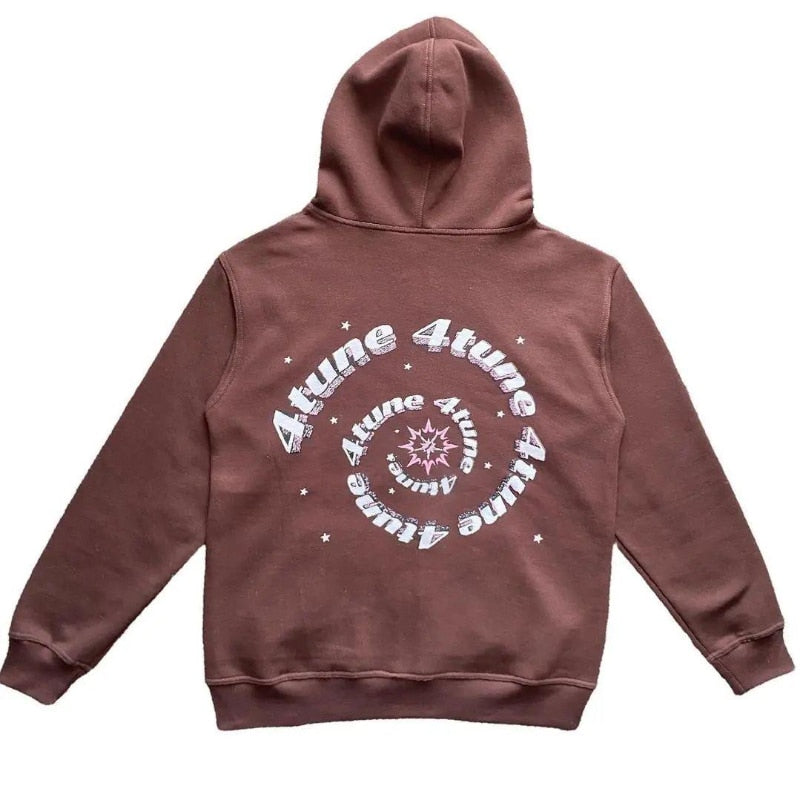 Sudadera con capucha y cremallera con estampado de estrellas