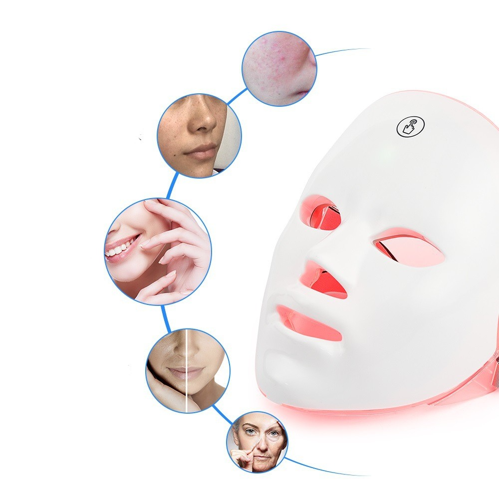 Mascarilla facial de terapia LED para el rejuvenecimiento de la piel