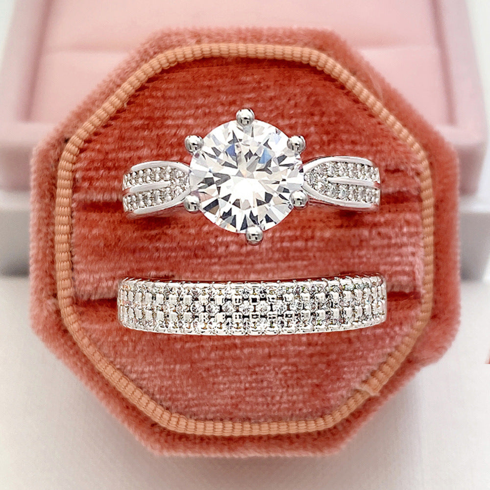 Luxury Retro Male and Female Wedding Pair Rings