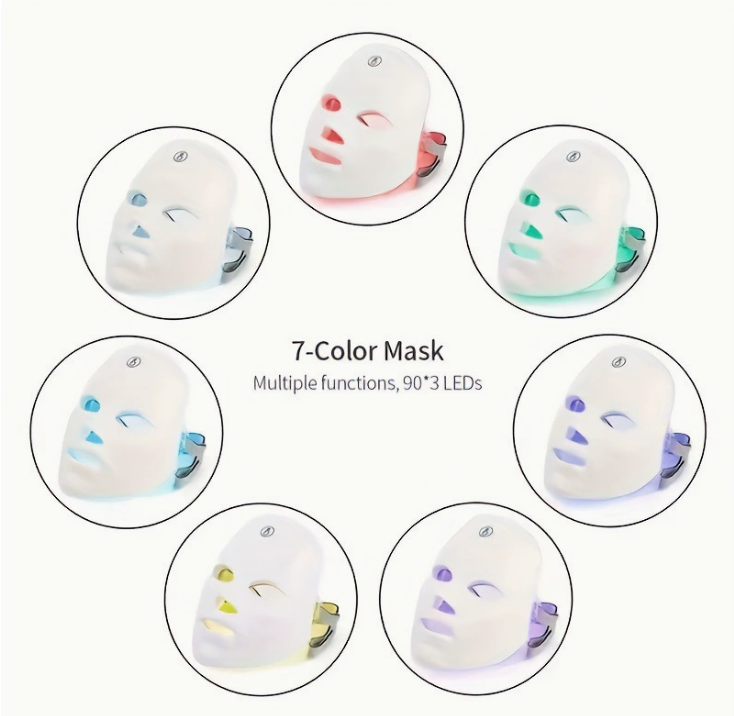 Mascarilla facial de terapia LED para el rejuvenecimiento de la piel